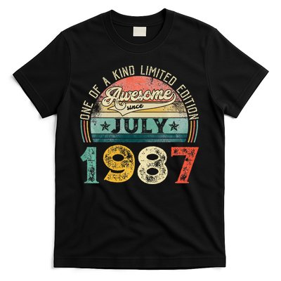 Distressed Vintage Awesome Since July 1987 36th Birthday T-Shirt