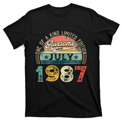 Distressed Vintage Awesome Since July 1987 36th Birthday T-Shirt