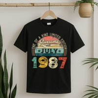 Distressed Vintage Awesome Since July 1987 36th Birthday T-Shirt