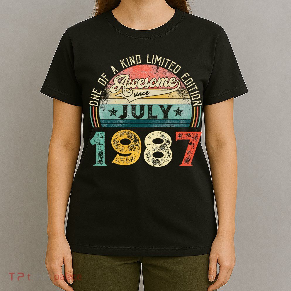 Distressed Vintage Awesome Since July 1987 36th Birthday T-Shirt