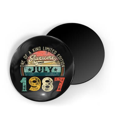 Distressed Vintage Awesome Since July 1987 36th Birthday Magnet