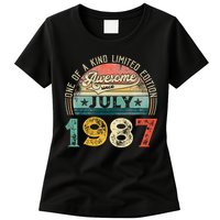 Distressed Vintage Awesome Since July 1987 36th Birthday Womens T-Shirt