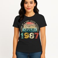 Distressed Vintage Awesome Since July 1987 36th Birthday Womens T-Shirt