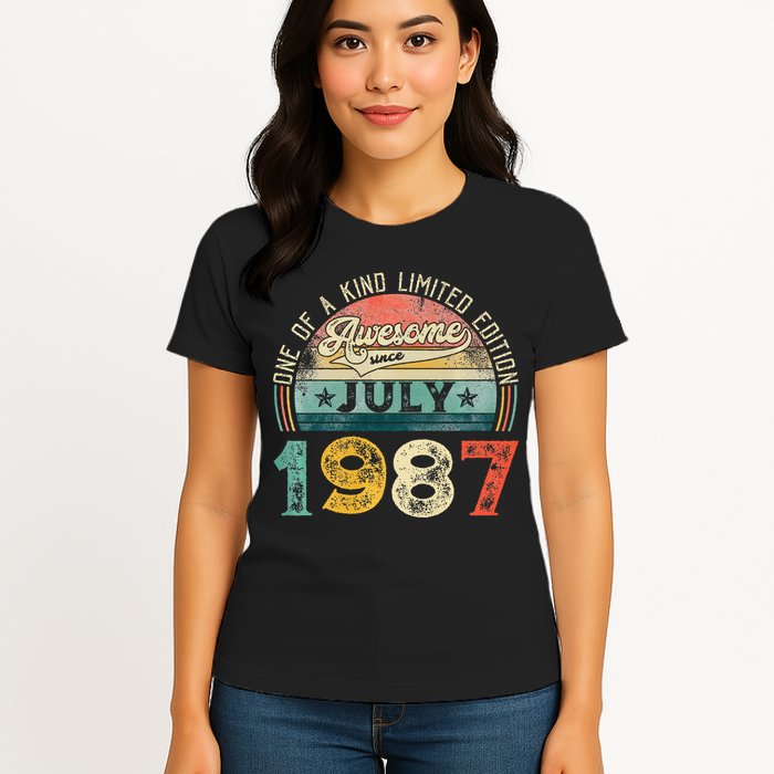 Distressed Vintage Awesome Since July 1987 36th Birthday Womens T-Shirt