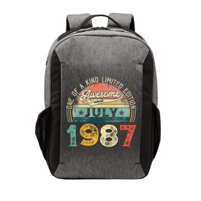 Distressed Vintage Awesome Since July 1987 36th Birthday Vector Backpack