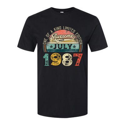 Distressed Vintage Awesome Since July 1987 36th Birthday Softstyle CVC T-Shirt