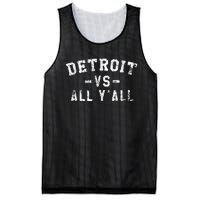 Detroit Vs All Yall For YAll Funny Detroit Mesh Reversible Basketball Jersey Tank