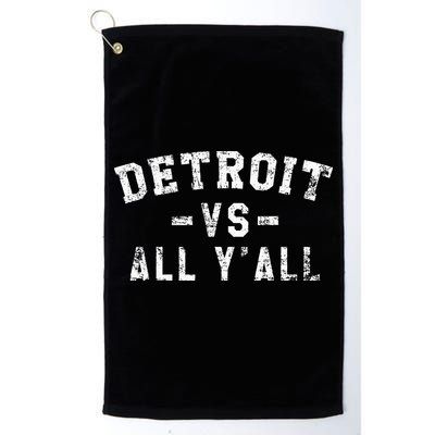 Detroit Vs All Yall For YAll Funny Detroit Golf Towel