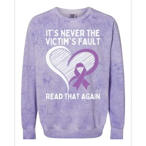 Domestic Violence Awareness Sexual Assault Awareness Gift Colorblast Crewneck Sweatshirt