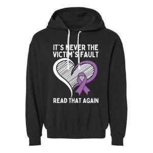 Domestic Violence Awareness Sexual Assault Awareness Gift Garment-Dyed Fleece Hoodie