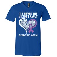 Domestic Violence Awareness Sexual Assault Awareness Gift V-Neck T-Shirt