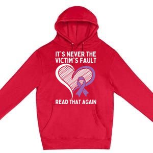 Domestic Violence Awareness Sexual Assault Awareness Gift Premium Pullover Hoodie