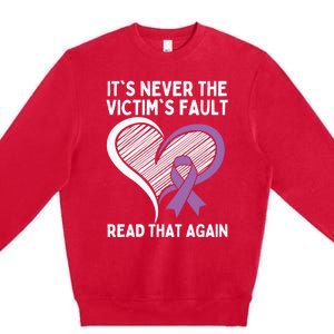 Domestic Violence Awareness Sexual Assault Awareness Gift Premium Crewneck Sweatshirt