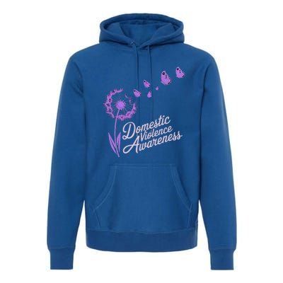 Domestic Violence Awareness Month Purple Ribbon Premium Hoodie