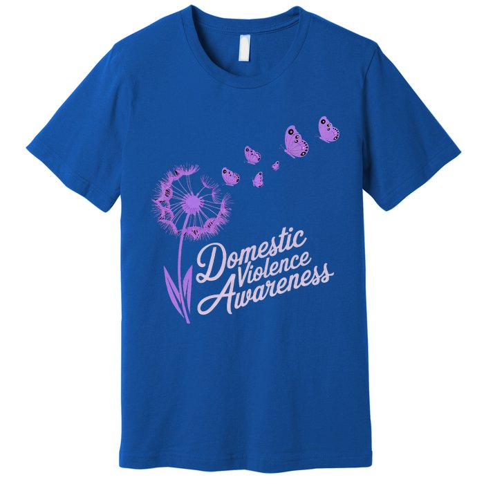 Domestic Violence Awareness Month Purple Ribbon Premium T-Shirt