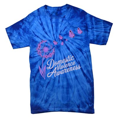 Domestic Violence Awareness Month Purple Ribbon Tie-Dye T-Shirt