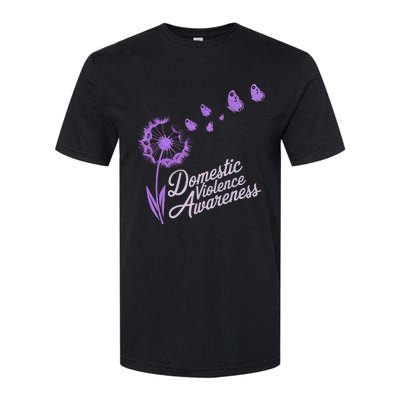 Domestic Violence Awareness Month Purple Ribbon Softstyle CVC T-Shirt