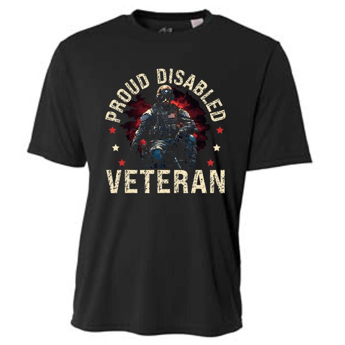 Disabled Veteran Armed Forces Military Soldier Army Usa Cooling Performance Crew T-Shirt