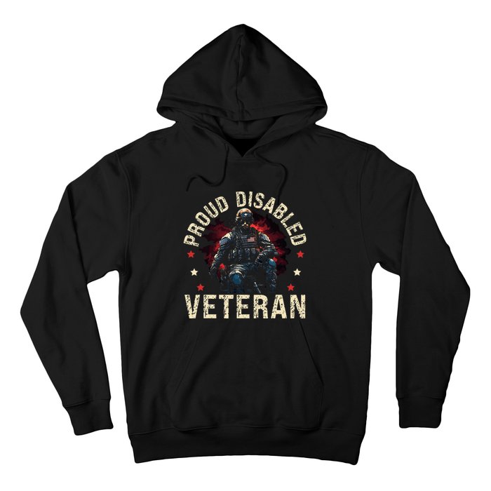 Disabled Veteran Armed Forces Military Soldier Army Usa Hoodie