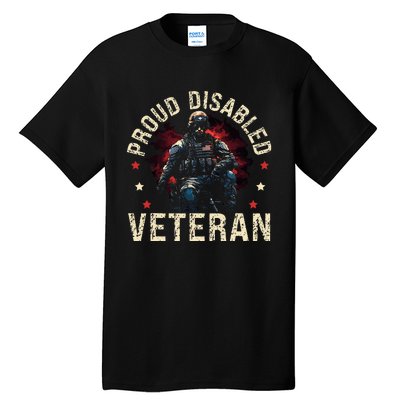 Disabled Veteran Armed Forces Military Soldier Army Usa Tall T-Shirt