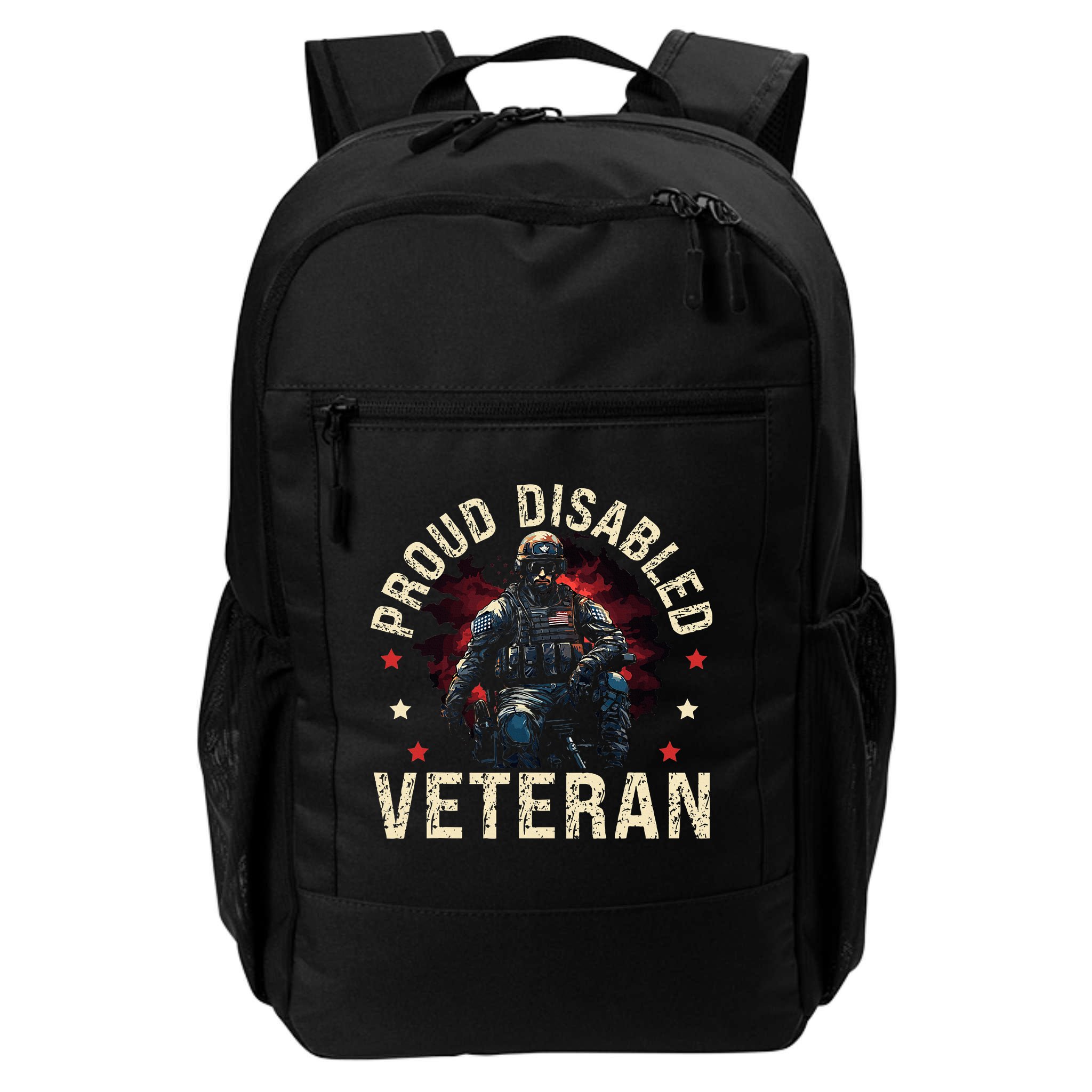 Disabled Veteran Armed Forces Military Soldier Army Usa Backpack