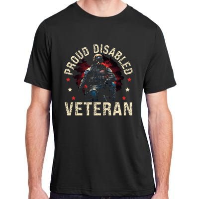 Disabled Veteran Armed Forces Military Soldier Army Usa Adult ChromaSoft Performance T-Shirt