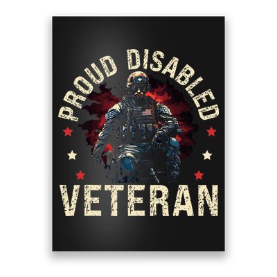 Disabled Veteran Armed Forces Military Soldier Army Usa Poster