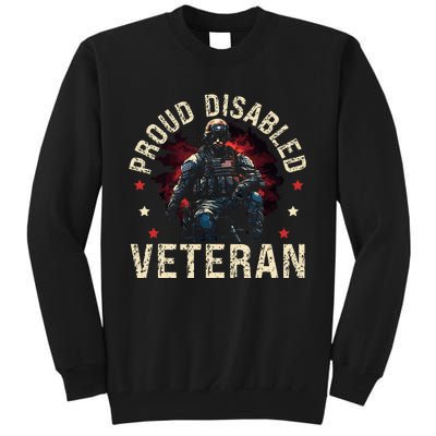 Disabled Veteran Armed Forces Military Soldier Army Usa Tall Sweatshirt