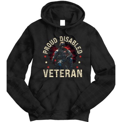 Disabled Veteran Armed Forces Military Soldier Army Usa Tie Dye Hoodie