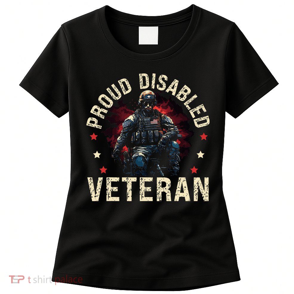 Disabled Veteran Armed Forces Military Soldier Army Usa Womens T-Shirt