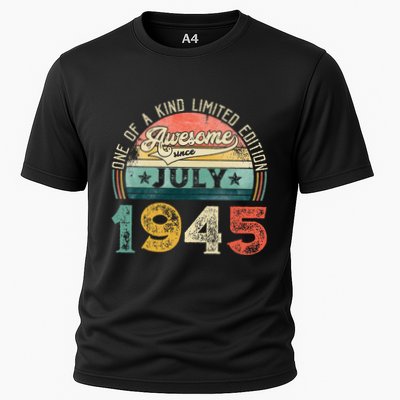 Distressed Vintage Awesome Since July 1945 78th Birthday Cooling Performance Crew T-Shirt