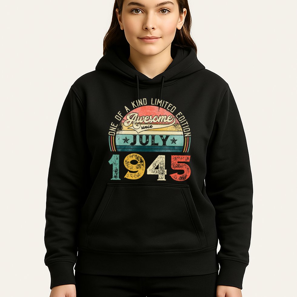 Distressed Vintage Awesome Since July 1945 78th Birthday Hoodie