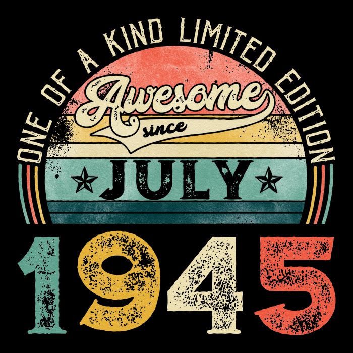 Distressed Vintage Awesome Since July 1945 78th Birthday Hoodie