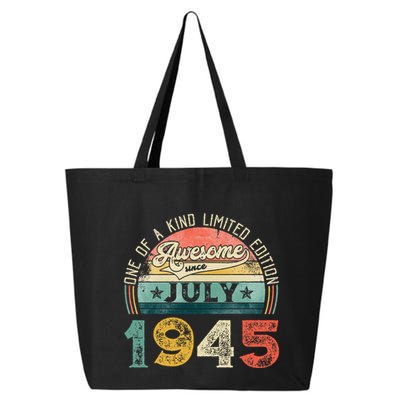 Distressed Vintage Awesome Since July 1945 78th Birthday 25L Jumbo Tote