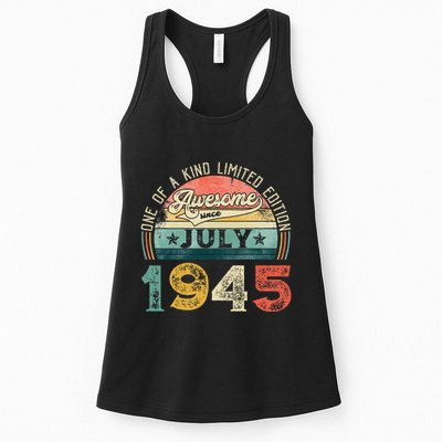 Distressed Vintage Awesome Since July 1945 78th Birthday Womens Tank Top