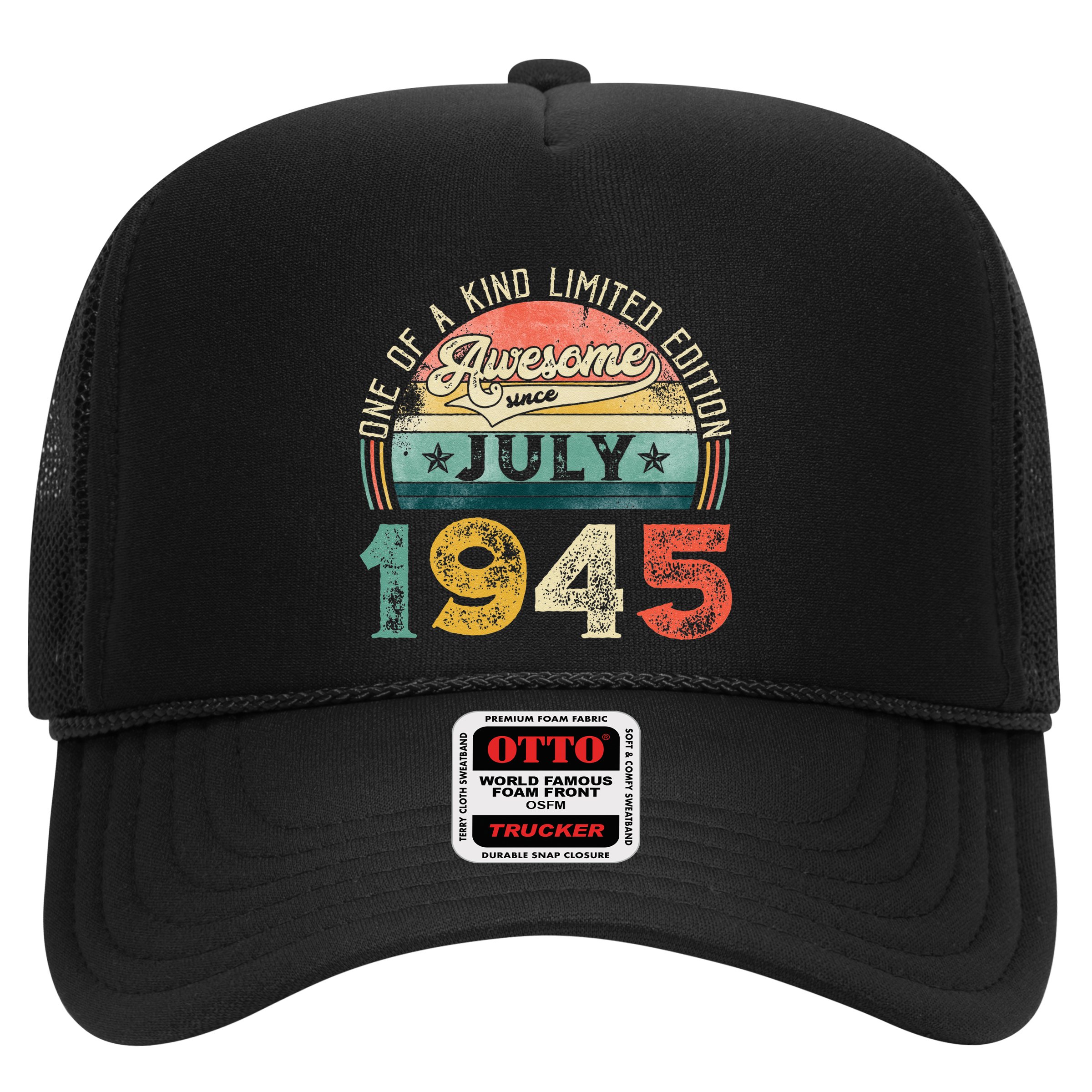 Distressed Vintage Awesome Since July 1945 78th Birthday Hat