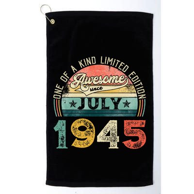 Distressed Vintage Awesome Since July 1945 78th Birthday Golf Towel