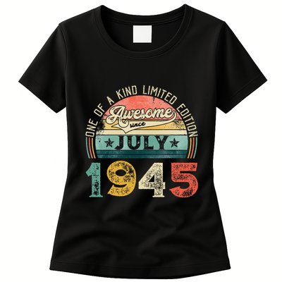 Distressed Vintage Awesome Since July 1945 78th Birthday Womens T-Shirt