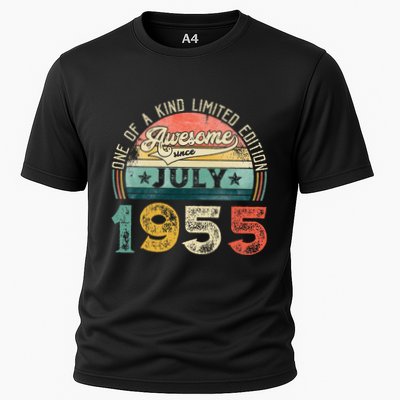 Distressed Vintage Awesome Since July 1955 68th Birthday Cooling Performance Crew T-Shirt