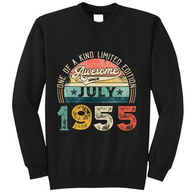 Distressed Vintage Awesome Since July 1955 68th Birthday Sweatshirt