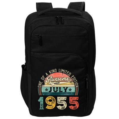 Distressed Vintage Awesome Since July 1955 68th Birthday Impact Tech Backpack