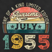 Distressed Vintage Awesome Since July 1955 68th Birthday Beanie