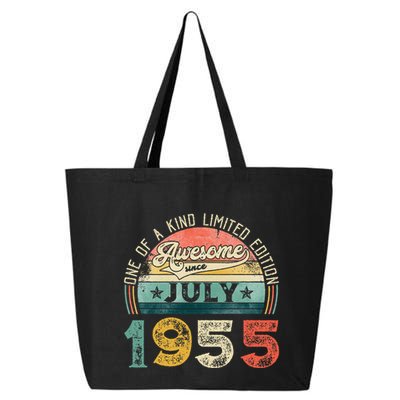 Distressed Vintage Awesome Since July 1955 68th Birthday 25L Jumbo Tote