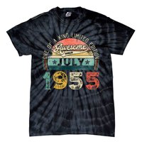 Distressed Vintage Awesome Since July 1955 68th Birthday Tie-Dye T-Shirt