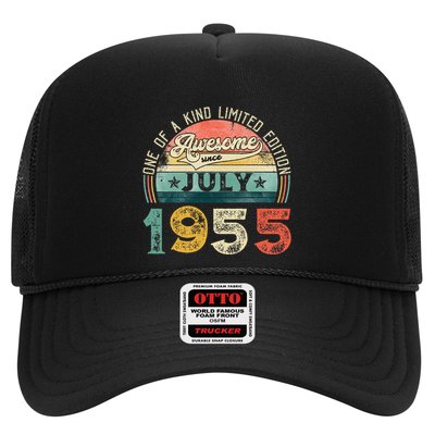 Distressed Vintage Awesome Since July 1955 68th Birthday Hat