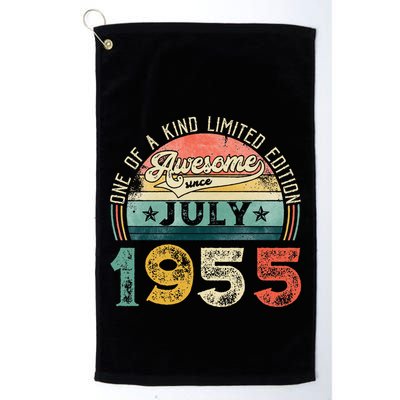 Distressed Vintage Awesome Since July 1955 68th Birthday Golf Towel