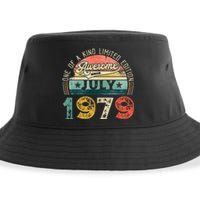 Distressed Vintage Awesome Since July 1979 44th Birthday Sustainable Bucket Hat