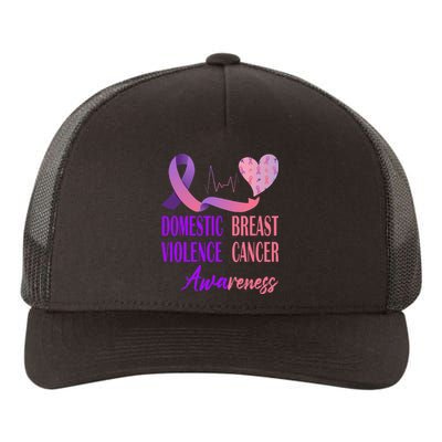 Domestic Violence And Breast Cancer Awareness Month Support Yupoong Adult 5-Panel Trucker Hat