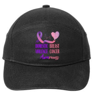 Domestic Violence And Breast Cancer Awareness Month Support 7-Panel Snapback Hat