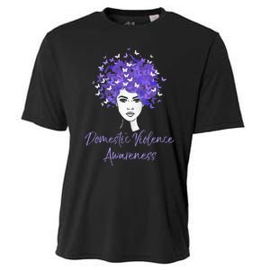 Domestic Violence Awareness Purple Butterfly Gift Cooling Performance Crew T-Shirt